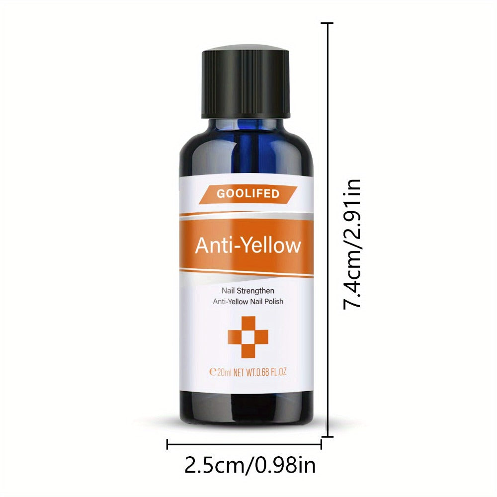 Nail Strengthener Liquid, Anti-Yellowing Formula, Softens & Moisturizes Nails & Cuticles, Restores Smooth