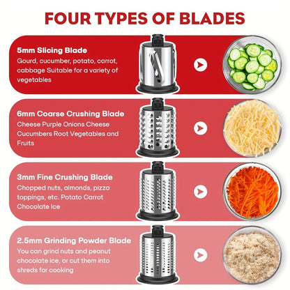 Stainless Steel Slicer Shredder Attachment for Stand Mixers with 4 Blades for Entryways, Bedrooms and Living Spaces