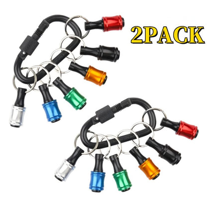 Magnetic Drill Bit Keychain Set Funny Novelty Trick Tool Gift for Men Dad Husband Him for Entryways, Bedrooms and Living Spaces