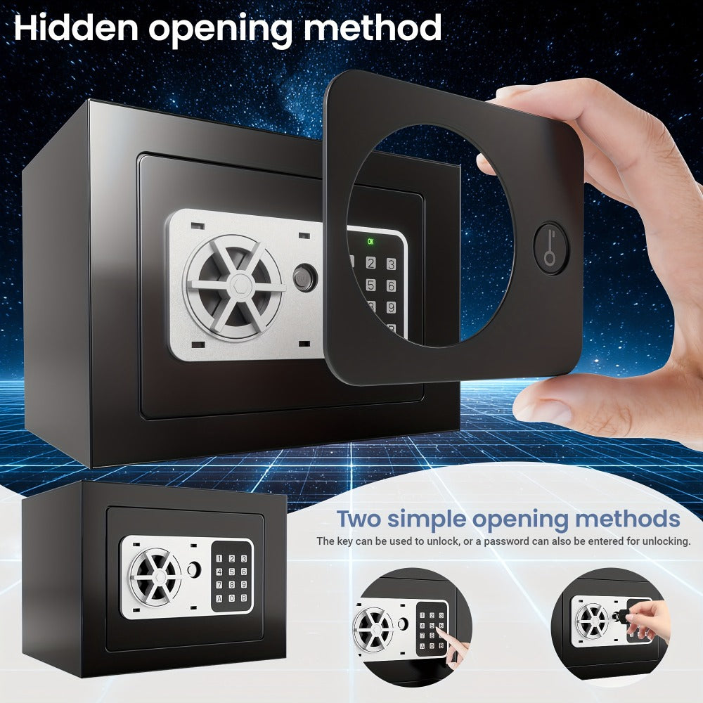 Fingerprint Safe Box with Password and Key Lock 0.3 0.8 1.13 1.71 Cu Ft Home Security Safe for Entryways, Bedrooms and Living Spaces