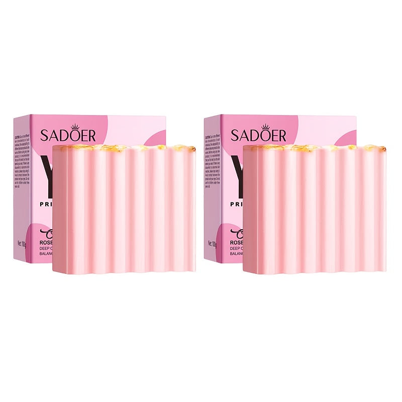 Intimate Cleansing Soap Rose Essence Built-in Bubble Net Rich Foam pH Balance Private Parts Soap for Women Peach Strawberry 2pcs 4pcs