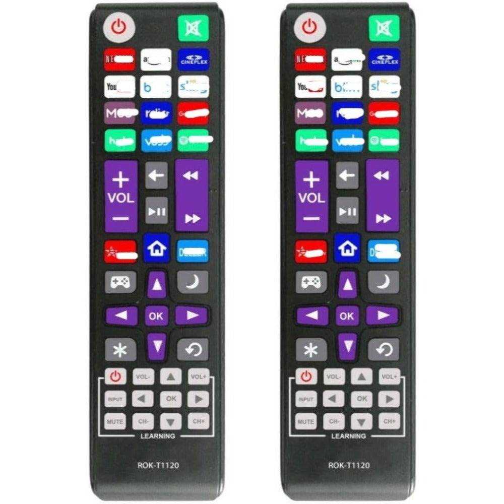 2 Pack Roku TV Universal Remote Replacement, Compatible with TCL Sanyo LG RCA Philips Hitachi Onn Insignia Sharp JVC Roku TV