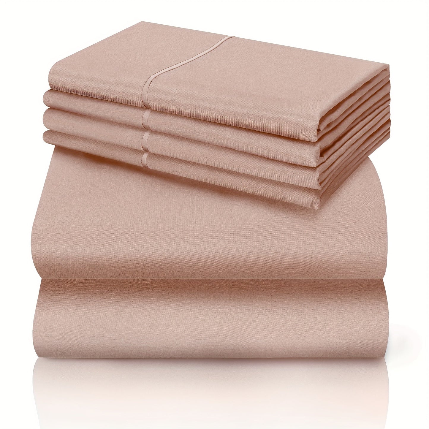 Bed Sheet Set California King 6-Piece Microfiber with 18-Inch Pocket and Sixteen Solid Color Choices