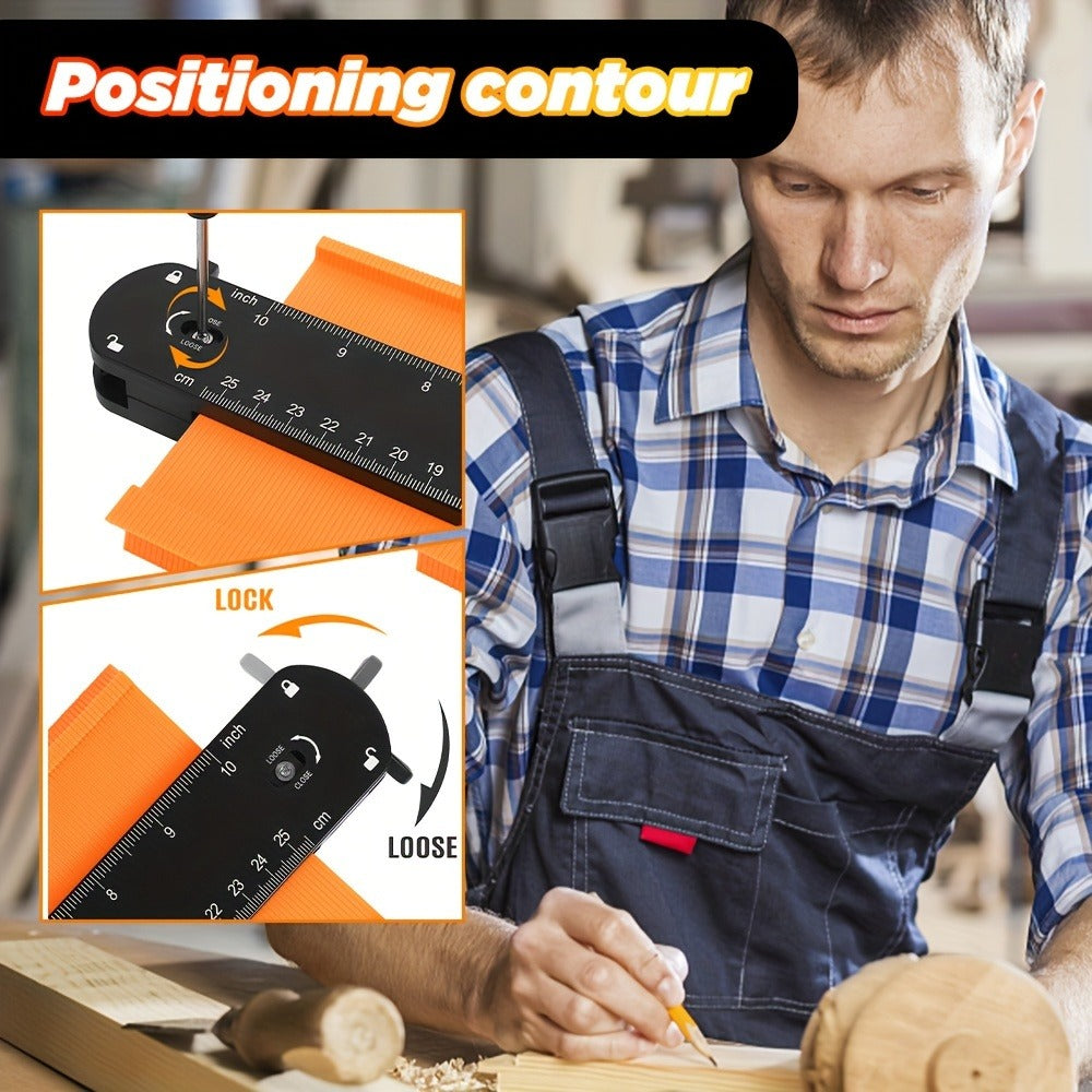 Contour Gauge Profile Tool with Lock – 6 Inch & 11 Inch Shape Duplicator for Flooring, Tile, Woodworking, Carpet Cutting & Irregular Shape