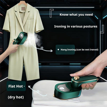 Mini Portable Folding Travel Iron, Compact Handheld Steam Iron for Travel, Dorm, Apartment & Home Office