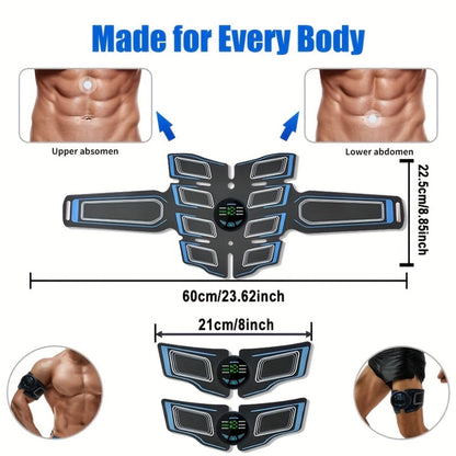 EMS Abs Stimulator Waist Belt Portable Abdominal Toner Electric Trainer Adjustable Modes for Entryways, Bedrooms and Living Spaces