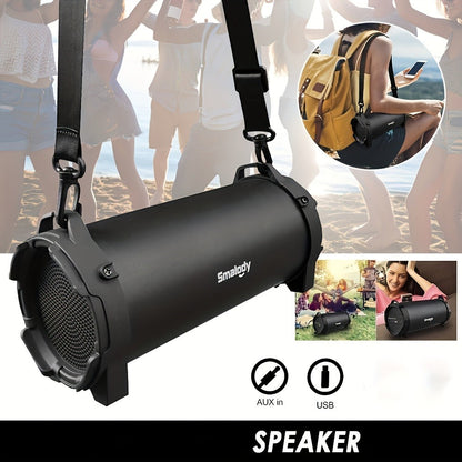 Rechargeable Wireless Boombox Speaker with 3.5mm AUX Input & USB Port, Loud Stereo Sound, 2000mAh Battery