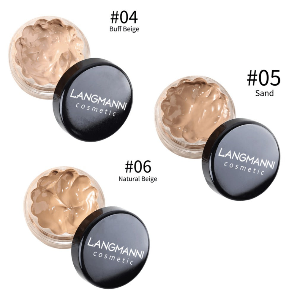 Full Coverage Concealer Set 3-Piece Waterproof Cream Foundation, Covers Dark Circles Eye Bags Blemishes Freckles