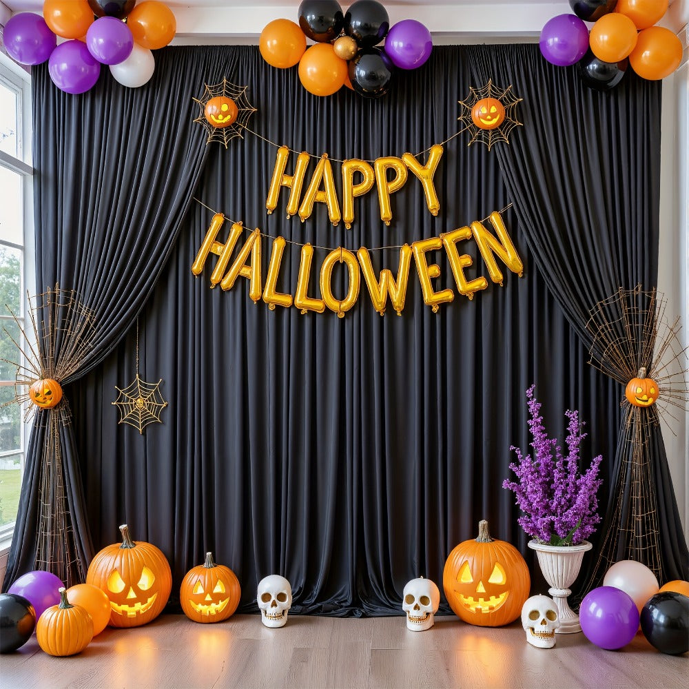 White Black Duo Backdrop Curtains 2 Pack 5x10Ft Wrinkle-Resistant Photo Background Fabric for Wedding, Birthday, Christmas