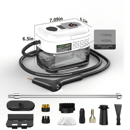 Steam Mop Cleaner Handheld LCD Display Gear Switch 40.58oz Tank One-Key Start for Carpet Kitchen Sofa Upholstery Multi-Model