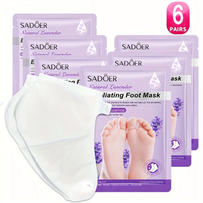 Lavender Foot Mask Socks Deep Hydrating Moisturizing Foot Care Treatment – Soft Smooth Skin, Portable Home Travel Spa