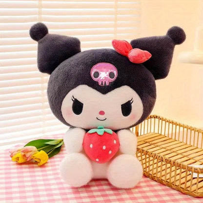 Plush Toy Strawberry-Holding Character Doll in 9.84-Inch Sitting Style with Two product details