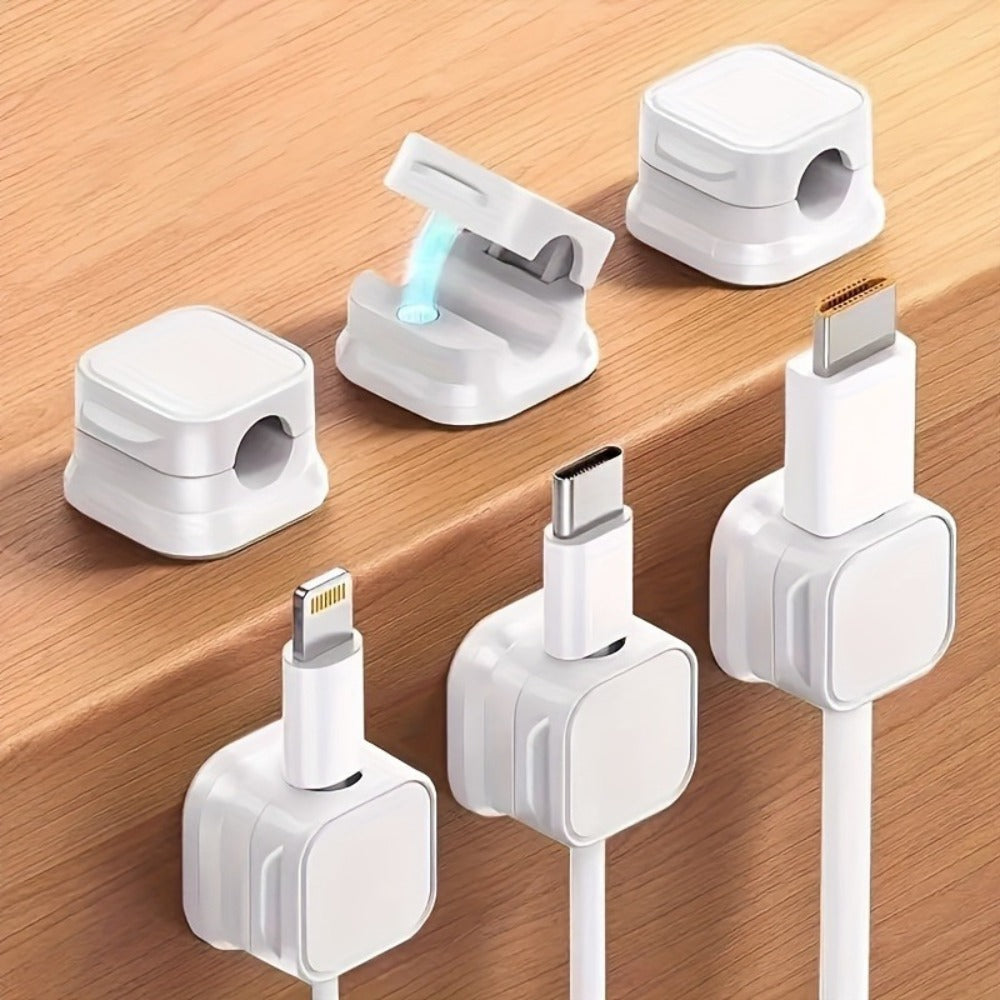Silicone Cable Clips Self-Adhesive 16 Pcs – Reusable Cable Organizer & Wire Management for Desk, Car & Office, Universal Data Cable Holder