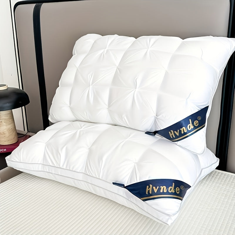 Hotel Quality Pillows 2-Pack, Luxury 5-Star Deep Sleep Neck Support, Non-Collapse Polyester Fill