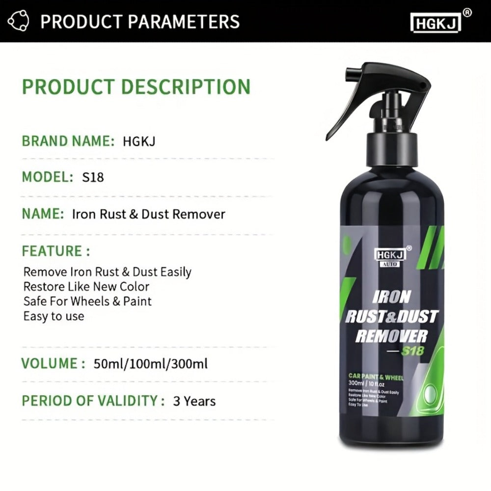 Rust Remover Spray Multi-Surface – Powerful Rust Dissolver for Car, Metal, Tile for Home Cooking, Dining and Outdoor Meals