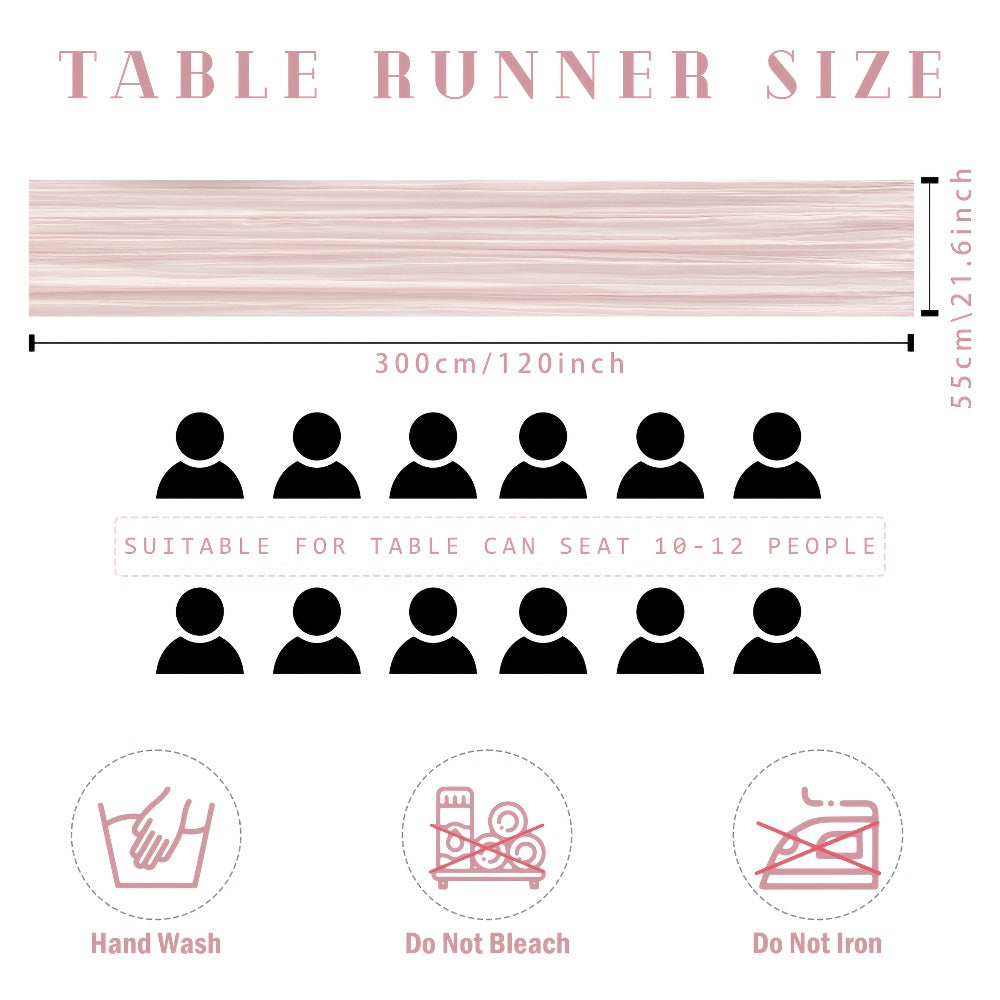 Ten-Piece Cheesecloth Table Runner Set, 19.6 x 120 Inches Each in Five Colors for Dining and Events