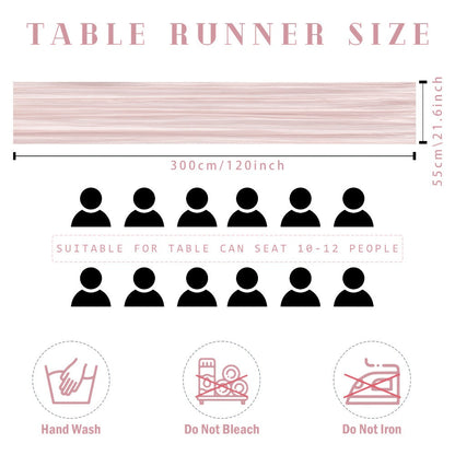 Ten-Piece Cheesecloth Table Runner Set, 19.6 x 120 Inches Each in Five Colors for Dining and Events