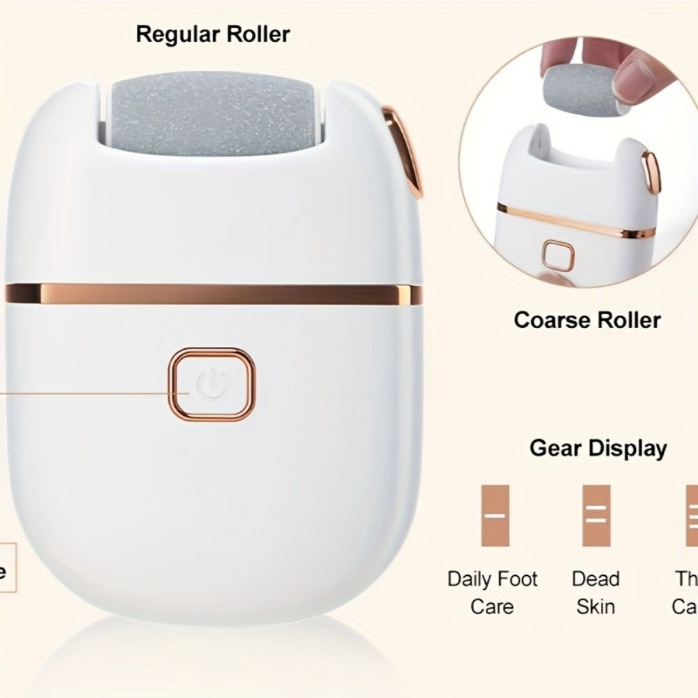 Electric Callus Remover Rechargeable Foot Grinder with 3 Replacement Heads 2 Speed Settings IPX5 Waterproof USB Charging Portable Pedicure