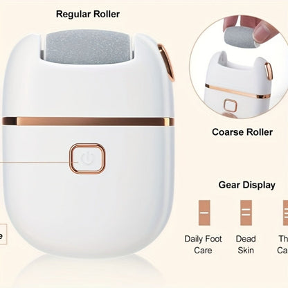 Electric Callus Remover Rechargeable Foot Grinder with 3 Replacement Heads 2 Speed Settings IPX5 Waterproof USB Charging Portable Pedicure