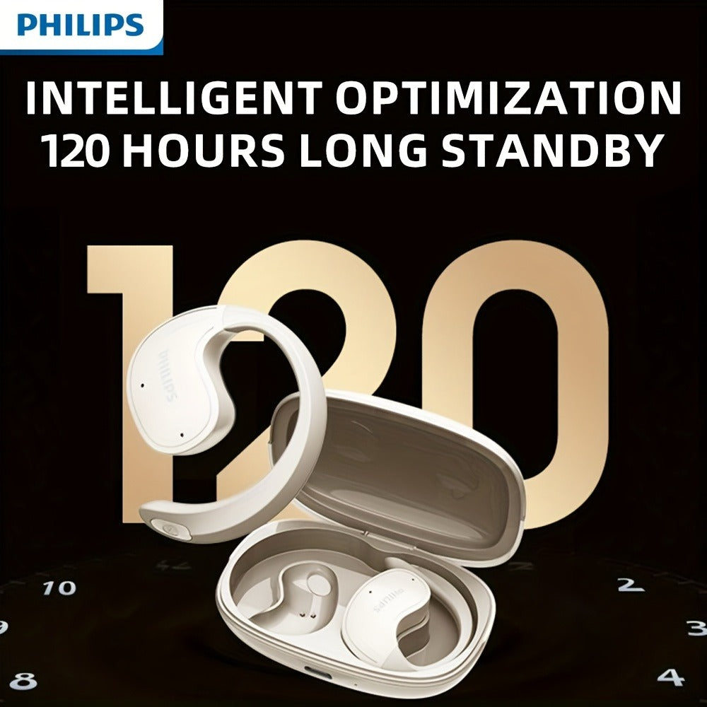 True Wireless Earbuds Philips TAT2708 Open-Earhook Set with Call Noise Reduction, Touch Controls and USB-C Case