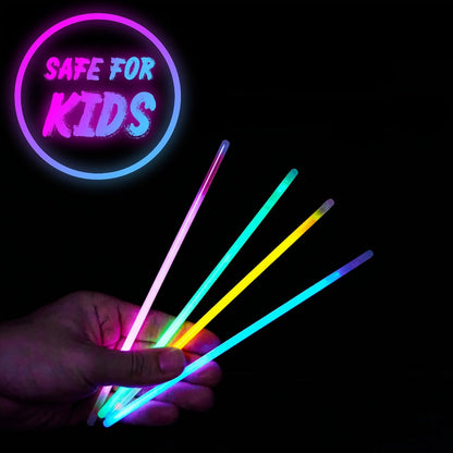 Glow Sticks Bulk 300 Pack 8 Inch Glow in the Dark Party Favors with Bracelet Connectors for Parties, Celebrations and Guest Favors