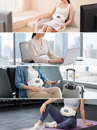 Electric Abdominal Massager with Heat - Rechargeable Portable Stomach Massager with 3 Massage Modes & Heating for Home or Salon Spa Use