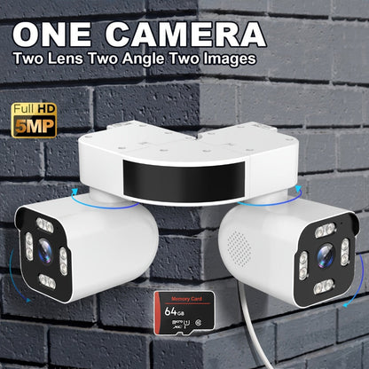 5MP Dual Lens PTZ WiFi Security Camera 360° with AI Motion Detection – Xparkin Full Color Night Vision, Sound & Motion Alerts