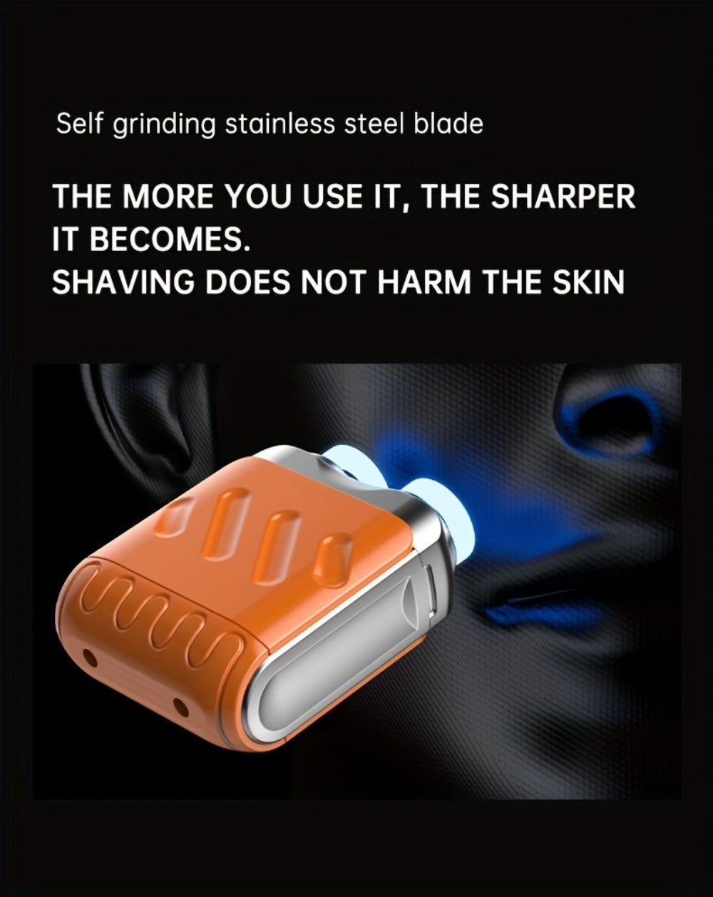 Electric Shaver Magnetic Dual-Blade Mini Razor with Two Speeds, USB Charging and Select Waterproof Options