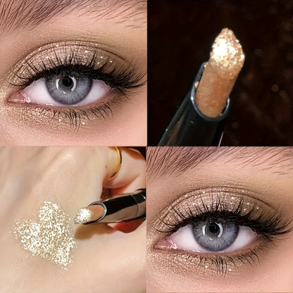 Shimmer Eyeshadow Stick Set 6 Pcs for Women – Pearl Sparkling Waterproof Long-Lasting Eye Makeup Pens with Squalane