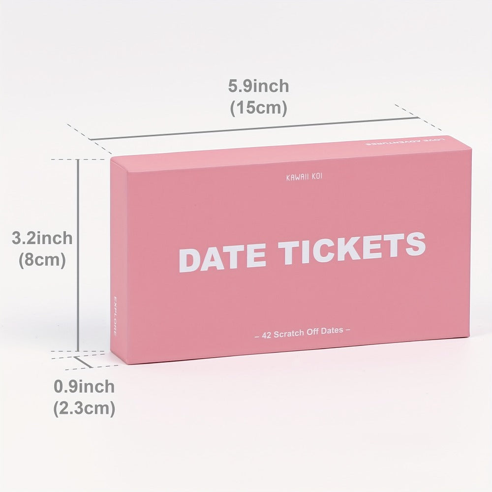 Date Night Scratch Off Cards for Couples 42pcs – Romantic Ideas Anytime Day & Night, 3 Color Tickets, Fun Couple Activity Game