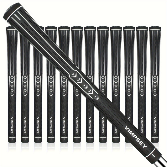 13-Piece Golf Grip Set Standard & Midsize – Rubber Non-Slip Golf Club Grips for Men Women, All Weather Control