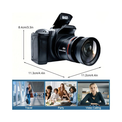 Compact Vlog Camera 1080P FHD – MARVUE Digital Camera with 2.4-Inch LCD Screen, Long-Lasting Battery, 16x Digital Zoom