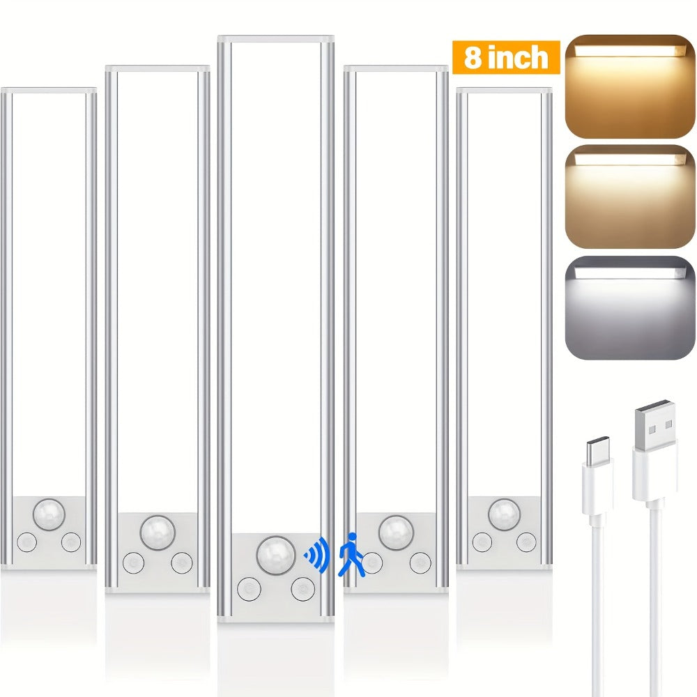 Rechargeable Under Cabinet Lights Wireless, 68 LED Motion Sensor Cabinet Light with 3 Color Temps & 2000mAh Battery