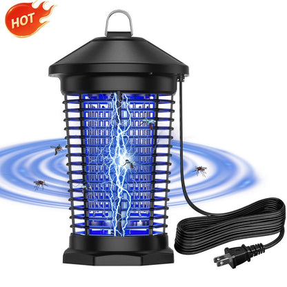 Hanging Electric Insect Zapper with 4000V Grid, 365 nm 18W UV Bulb, 6-Foot Cord and Cleaning Tools