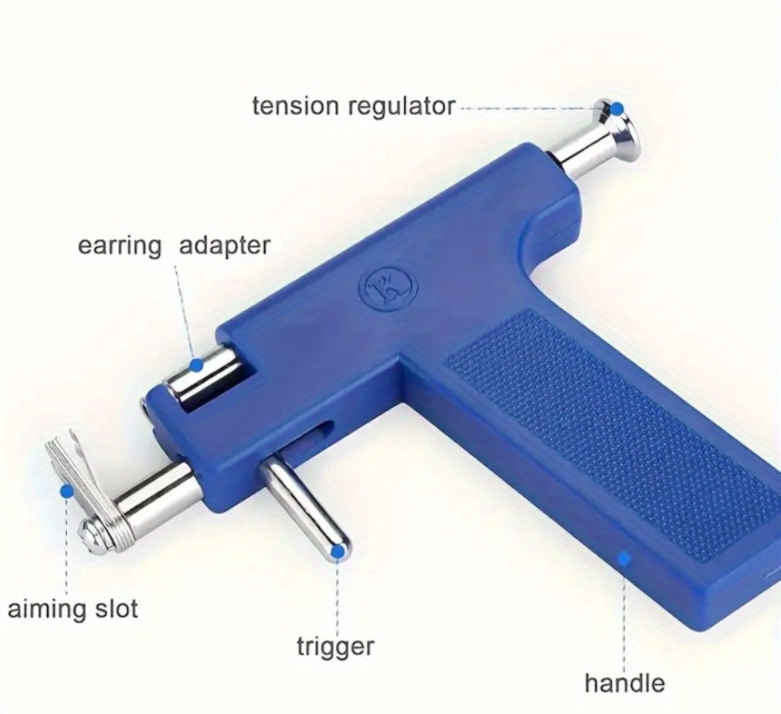 Ear Piercing Kit 124PCS Professional Body Piercing Set with Piercing Gun for Entryways, Bedrooms and Living Spaces