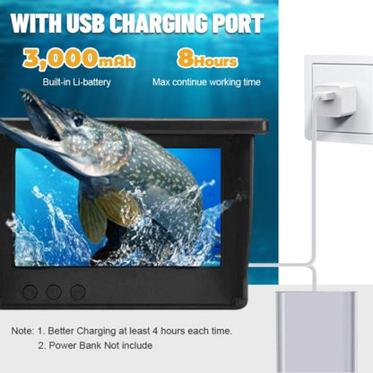 Underwater Fishing Camera 4.3-Inch HD Display with Night Vision & Triple Light Shielding, Portable Fish Finder with Bait Monitor