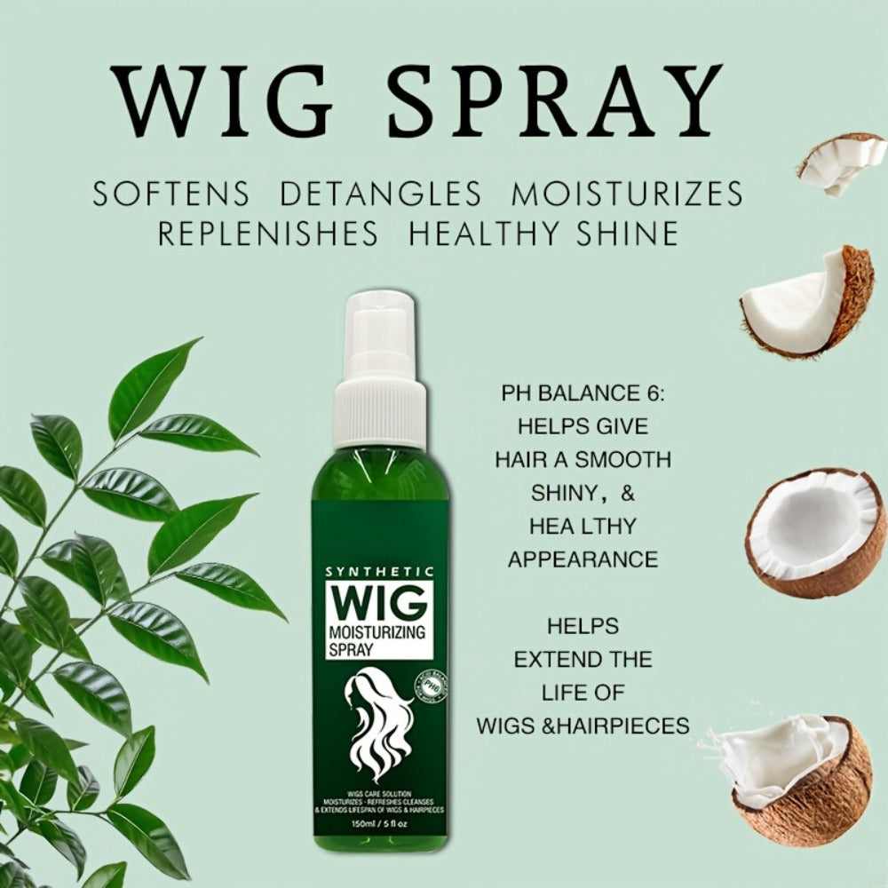 Synthetic Wig Refresher Spray Leave-In Conditioner, Revitalizes & Detangles Wigs & Hairpieces, Cleanses Between Washes