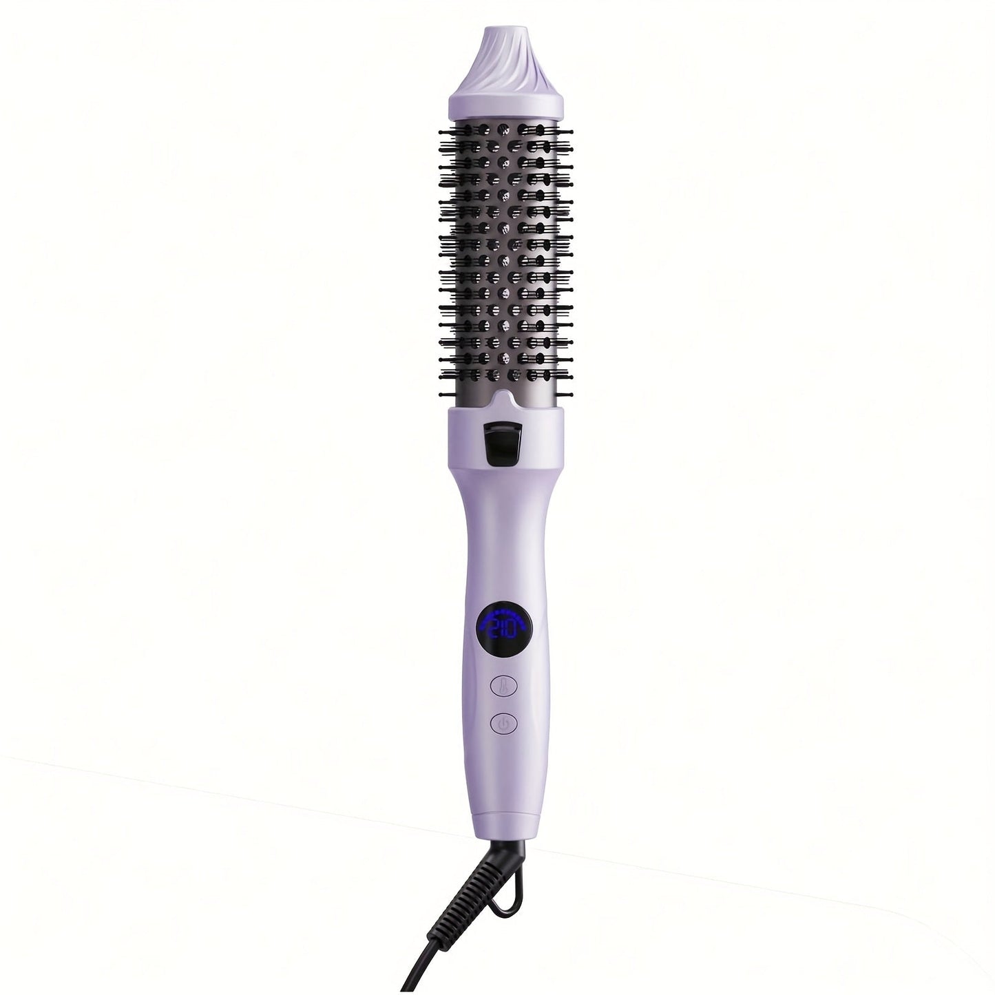 2-in-1 Hot Air Brush Straightener & Curler with Negative Ion Technology, Frizz-Free Blowout Brush with Adjustable Temp Control