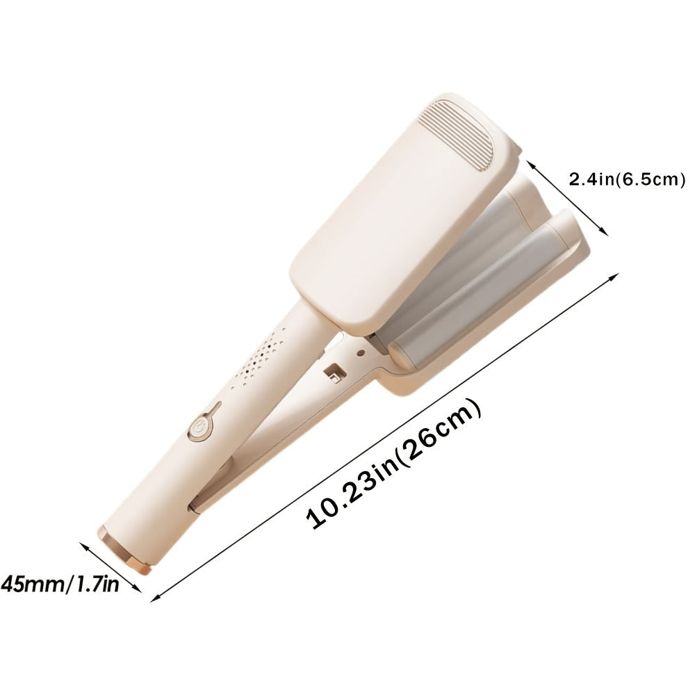 Hair Curling Iron 1.25 Inch - Beach Wave Curling Wand with Dual Voltage, Deep Wave Barrel, Anti-Frizz Ceramic Coating