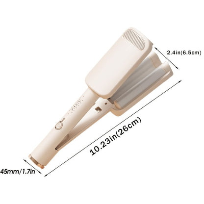 Hair Curling Iron 1.25 Inch - Beach Wave Curling Wand with Dual Voltage, Deep Wave Barrel, Anti-Frizz Ceramic Coating