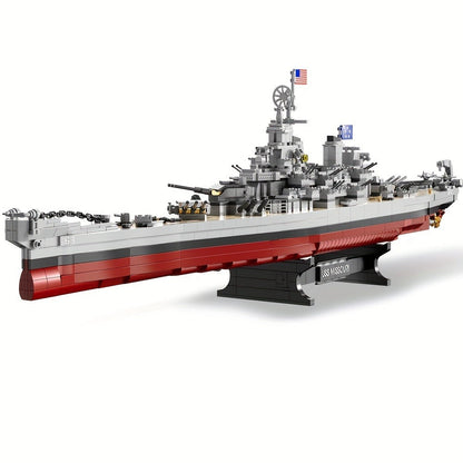 Battleship Model Building Kit 2228PCS – USS Missouri BB-63 Military Historical Warship Construction Set FC4203