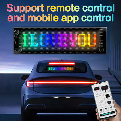Programmable LED Car Sign, Flexible App & Remote-Controlled Scrolling Display for Rear Window, Storefront & Events