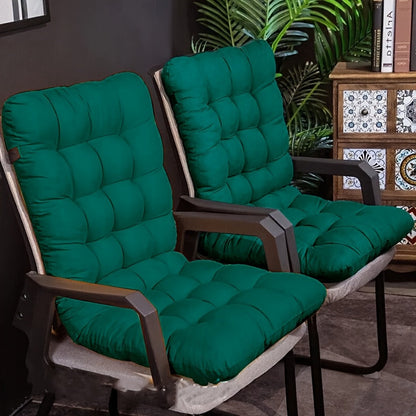 Outdoor Lounge Chair Cushion Set 1 or 2pcs Polyester with Straps Full Back Support for Garden for Entryways, Bedrooms and Living Spaces