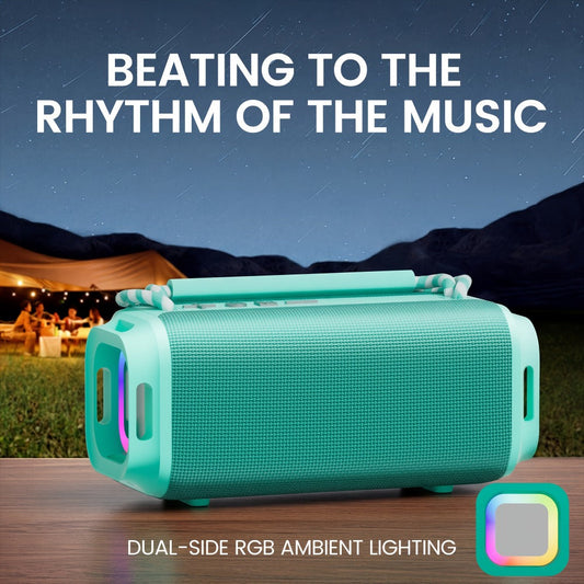 Indoor Outdoor Wireless Speaker Surround Sound Stereo Deep Bass USB AUX TF Card Compatible Portable Speaker System for Smartphones Tablets