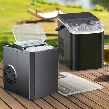 Countertop Bullet Ice Maker with 26.5 lb Daily Label, 9 Cubes per 6 Minutes, 1.5L Tank and Two Colors