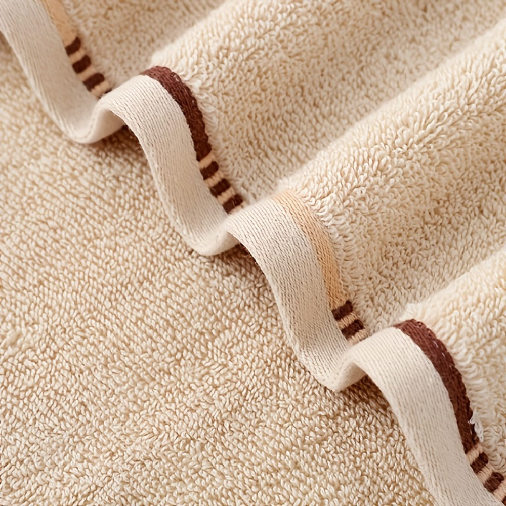 Towel Set 4-Pack Pure Cotton Face Towels in Camel, Beige Yellow or Mixed Colors for Home and Spa