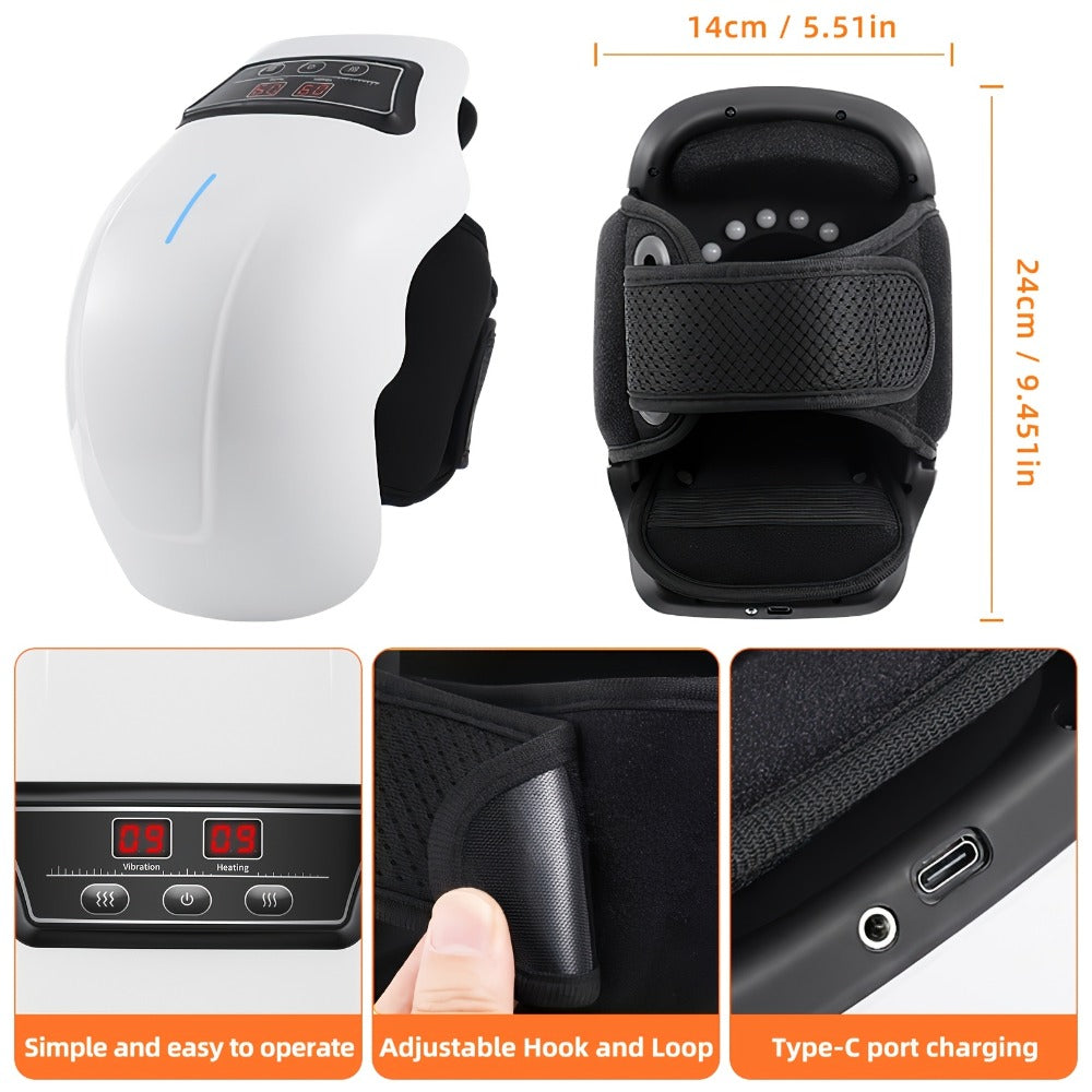 Knee Massager with Heat - 9 Heating Modes & 9 Vibration Speeds for Home or Salon Spa Use, with the Listed Configuration