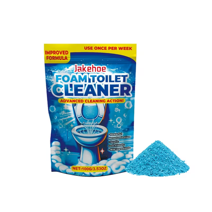Toilet Cleaning Powder with Foam, Odor Removal, Stain Dissolving & Pipe Unclogging Bathroom Cleaner