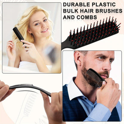 Disposable Hair Brush and Comb Set 50 Pack – Individually Wrapped Detangling Hairbrush with Fine Tooth Comb, Bulk Hygienic Kit for Hotel
