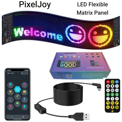 Programmable LED Sign Flexible Matrix Display Screen 5V App & Remote Control - Scrolling Text for an Everyday Personal Care Routine